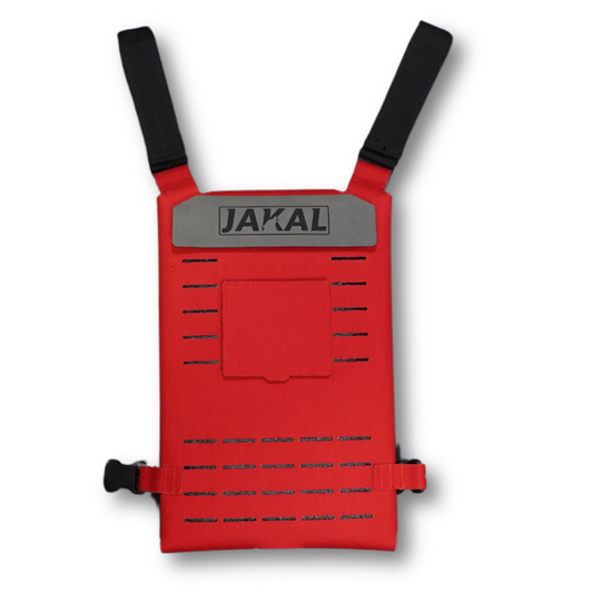 Heavy Duty Cooling Vest with integrated Cooling Fan Vents – Safety Red