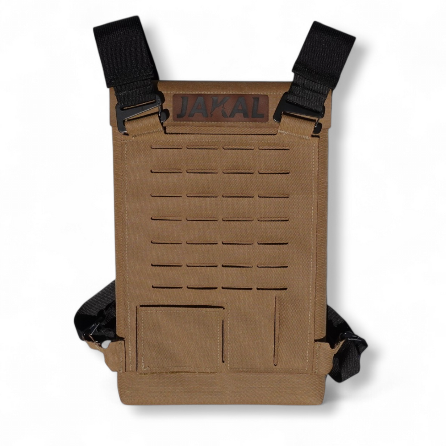 Molle Panel Cutouts on a cooling backpack so pouches can be attached. 